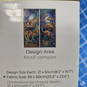 NIB Diamond Dotz Aquarium Fish Vertical Strip • Colorful Ocean Mosaic